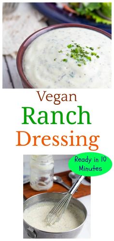 vegan ranch dressing recipe in 10 minutes