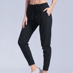 Style: Casual Age: 18-24 Waist Type: high Decoration: Pockets Elasticity: Medium Strecth Fabric Type: Broadcloth Pattern Type: Solid Pant Style: pencil pants Material: nylon Fit Type: regular Length: Ankle-Length Pants Season: Spring/Summer Closure Type: Elastic Waist Gender: WOMEN Front Style: Flat season: spring summer people: female girl women lady occasion: indoor outdoor home High Waist Black Sportswear Bottoms, Black High Waist Sportswear Bottoms, High Stretch Mid-rise Bottoms With Pockets, High-stretch Mid-rise Bottoms With Pockets, High Stretch Black Bottoms With Elastic Waistband, High Waist Black Gym Pants, Black High Waist Gym Pants, High Waist Black Pants For Gym, Non-stretch Black Gym Pants