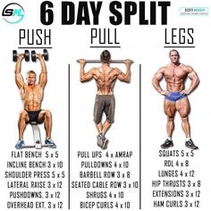 the six day split workout plan for men