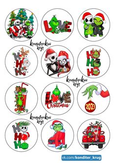 the christmas stickers are all different colors