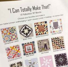 a book with many different quilts on it