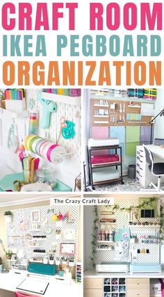 the craft room ikea pegboard organization is great for kids and adults to use