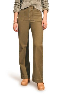 Faherty Stretch Terry Wide Leg Pants | Nordstromrack Workwear Fashion, 70s Inspired, Mom Style, Fall Wardrobe, New Trends, Leg Pants, Wide Leg Pants, Denim Jeans, Work Wear