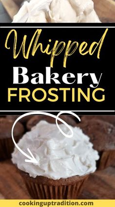 Whipped Bakery Frosting Fluffy Cake Icing, Light Whipped Frosting For Cake, Light Frosting For Cakes, Frosting For White Cupcakes, Bakery Style Whipped Frosting, Light Vanilla Frosting, Better Cream Frosting Recipe, Whipped Icing Cake Designs, Frosting For Vanilla Cake