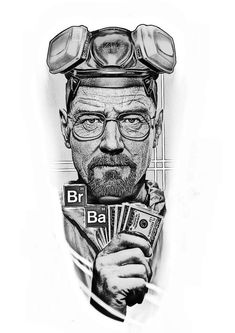 Walter White Tattoo, Tattoos Outline, Tattoos Stencils, Money Tattoos, Breaking Bad Tattoo, Tattoos Words, Finger Tattoos Words, Tattoos Leg, Colour Tattoo For Women