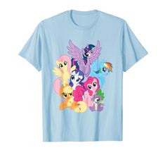 PRICES MAY VARY. Discover the magic with Twilight Sparkle, Fluttershy, Rainbow Dash and co while wearing our fantastic range of officially licensed My Little Pony clothing! Officially licensed My Little Pony merchandise featuring the Squad Together design. Lightweight, Classic fit, Double-needle sleeve and bottom hem Fluttershy Rainbow Dash, Twilight Sparkle, Fluttershy, Rainbow Dash, Branded T Shirts, My Little Pony, The Magic, Top Styles, Fashion Branding