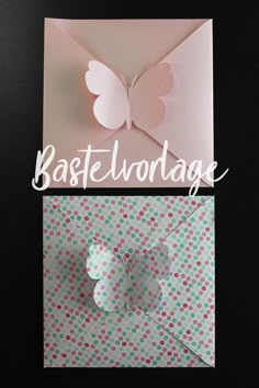 a card with a butterfly on it and the words bastevolage above it