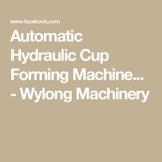 an automatic hydraulic cup forming machine with the words wyoming machinery written in white on it