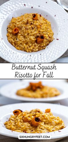 butternut squash risotto Italian Rice Dishes, Butternut Squash Risotto, Fancy Food, Home Recipes, Butternut Squash