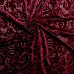 Master Curtains, Burgundy Curtains, Burgundy Aesthetic, Scarlet Witch Cosplay, Burnout Fabric, Velvet Burnout, Burnout Velvet, Deep Plum, Holiday Fabric