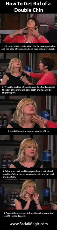 How To Get Rid of a Double Chin Doing Facial Exercise www.FacialMagic.com Click to view video: http://www.youtube.com/watch?v=LMo85HUsXA4 #facialexercise #facialmagic Facial Exercise, Double Chin Exercises, Chin Exercises, Double Menton, Neck Exercises, Facial Yoga, Face Exercises, Younger Skin, Yoga Facial