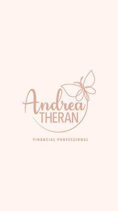 the logo for andrea theran financial professional, with an elegant bow on it