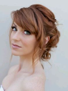 Wedding Hair Bangs, Wedding Hair Front, 2019 Hairstyles, Mother Of The Bride Hair, Front Hair Styles, Trendy Wedding Hairstyles, Bridesmaid Hair Updo