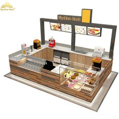 an image of a food stand that is designed to look like a restaurant