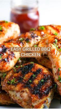 Picnic Food Ideas, Grilled Chicken Recipes Easy, Bbq Chicken Recipe, Bbq Chicken Legs, Barbecue Chicken Recipe, Grilled Chicken Tenders