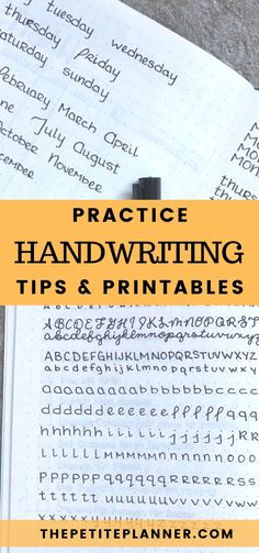 practice handwritten tips and printables