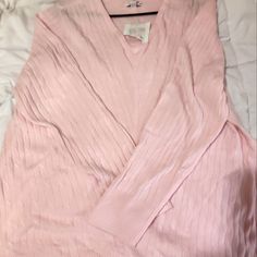 Nwt, Croft And Barrow Beautiful Super Soft, Pink Sweater, Plus Size 2x Ptp 25" Length 30" Soft Pink Sweater, Grey Striped Shirt, Dark Green Sweater, Light Blue Knit, Sweater Plus Size, Sweater Plus, Teal Sweater, Croft And Barrow, Blue Knit Sweater