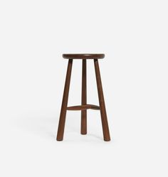 the backless stool with wooden legs