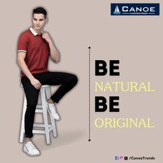 Be Natural Be Original. Elevate your look with our T-Shirts for men. Discover a variety of designs and colors that suit your style. #CanoeTrends #MenTShirts #MenStyle #MenFashion Clothing In India, European Clothing, India Clothes, European Outfit, Be Original, Be Natural, Business Casual Men, Summer Outfits Men, Men Summer