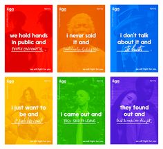 six different colored posters with the words i don't talk in public and they are out