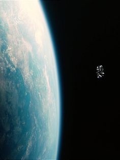 the space shuttle is flying over the earth's surface in this view from outer space