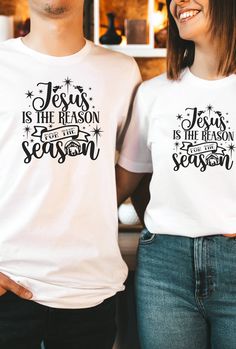 Our Jesus is the Reason for the Season shirt is a great gift for a Christmas. The comfortable fit and cool design of this Faith shirt means that it feels just as good to wear as it is to look at. If you've been looking for a Jesus Christmas Shirt t-shirt for yourself, or your favorite family member, you should get this Christmas Jesus is the Reason tee today. Bella + Canvas Brand Shirt ▶Unisex Adult Sizing ▶See Our Size Chart For Proper Sizing ▶Rolled sleeves are for styling purposes only ▶Props used in photos are not included with the purchase. ✈ PROCESSING & SHIPPING ✈ Processing Time: 1-2 weeks Standard Shipping: 2-5 business days after processing time ❤ Returns & Exchanges ❤ We know you will love your shirt! We have a no return and exchange policy due to the made to order nature of our Jesus Christmas Shirts, Christmas Shirts Christian, Jesus Christmas Shirts For Kids, Jesus Quotes Faith, Christmas Christian Tshirts, Cricut Christmas Shirts Jesus, Jesus Christmas Shirt, Reason For The Season Christmas, Christmas Religious