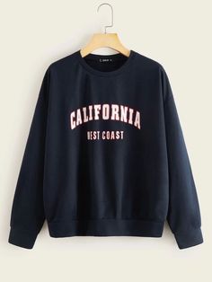 California Sweatshirt, Monogram Sweatshirt, Trendy Hoodies, Fall Fit, Hot Style, Dropped Shoulder Sweatshirt, Cute Sweatshirts, Comfy Outfits, West Coast