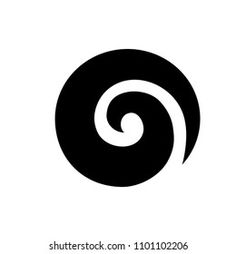 an abstract black and white logo with the letter o in it's center on a white background