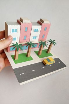 Miniature city PDF templates ✂️ Miniature Printables Templates, Paper Model Architecture, Paper Objects