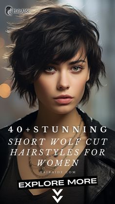 Short Wolf Hair Short Edgy Hairstyles, Short Black Hair, Long Pixie Cuts, Fabulous Hair