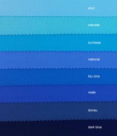 the shades of blue and green are shown in this color chart, with different shades to choose from