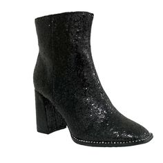 JESSICA SIMPSON SILVYA Heeled Booties Women's Ankle Boots -New with Box -Brand: JESSICA SIMPSON -Color: Black Smooth -Size: 8.5M -Material: Synthetic Chunky Glitter -Heel Height: 3.5 Inch -Shaft Height: 5 Inch -Shaft Circumference: 11.5 Inch -Imitation Pearl Trim at Welt -Square Toe -Block Heel -Side Zipper Closure -Made in China Women's Ankle Boots, Glitter Heels, Sweaters And Jeans, Womens Ankle Boots, Jessica Simpson, Kid Shoes, Side Zipper, Block Heels, Heel Height