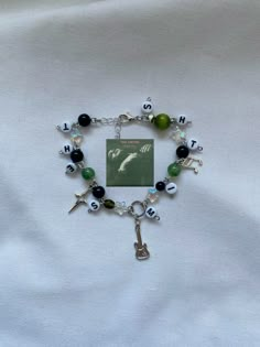 Mf Doom Bracelet, The Smiths Bracelet, Radiohead Bracelet, Deftones Bracelet, Eminem Bracelets, Mitski Bracelet, Album Bracelets, Music Inspired Jewelry, Music Bracelet