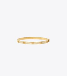 Miller Stud Hinge Bracelet, 5mm: Women's Designer Bracelets | Tory Burch Tory Burch Bracelet, Designer Bracelets, Tory Burch Jewelry, Pearl Hoop Earrings, Tory Burch Miller, Hinged Bracelet, Wallet Chain, Handbag Shoes, Watches Jewelry