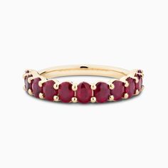 Immerse yourself in the captivating allure of ethical gemstones with this Ecksand Oval Ruby Semi-Eternity Ring. Harmonizing minimalist design with vibrant gemstones, each natural stone is masterfully set by Ecksand's team of skilled artisans. This striking piece embodies an enduring beauty, promising to mesmerize for generations to come. Oval rubies: Each 4x3 mm approx. Setting: Signature U-prongs setting. Band width: 4.5 mm approx. Printable Ring Size Chart, Red Ruby Ring, Ring Ruby, Classic Wedding Rings, Types Of Diamonds, Platinum Ring, Red Ruby, Recycled Gold, Ruby Ring