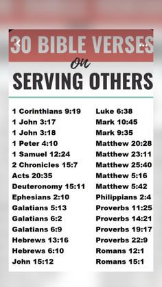 the bible verses on serving others