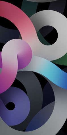 an abstract background with many different colored circles and lines in the shape of overlapping shapes