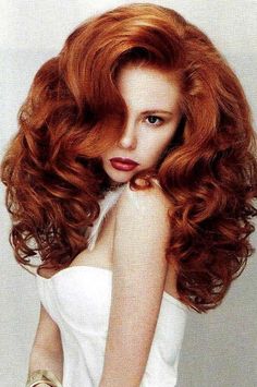 www.pinterest.com | femhairguy | Flickr Big Red Hair, Blonde Updo, Pretty Redhead, Teased Hair, Red Hair Woman, Beautiful Red Hair, Long Red Hair, Redhead Beauty, Permed Hairstyles