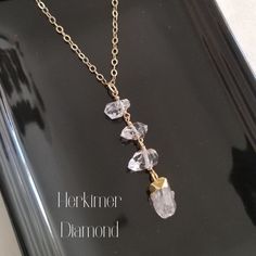 Herkimer Diamond Necklace, Herkimer Necklace, Raw Crystal Necklace Herkimer Diamond Jewelry, Herkimer Diamond Necklace, Jewel Necklace, Diamond Quartz, Silver Jewelry Design, Herkimer Diamond, Diamond Pendant Necklace, Diamond Crystal, Diamond Pendant