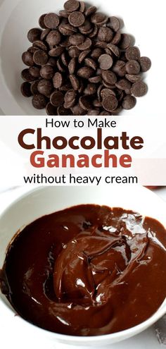 how to make chocolate ganache without heavy cream in the microwave or on the stove