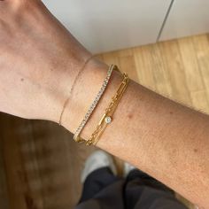 Zora 18K Gold Layered Bracelet - Zora 18K Gold Layered Bracelet – 18K Gold Plated Sterling Silver, Cubic Zirconia stones – BaubleBar Gold Layered Bracelets, Pave Bracelet, Layered Bracelet, Layered Bracelets, Gold Plated Sterling Silver, Cubic Zirconia, 18k Gold, Gold Plate, Wish List