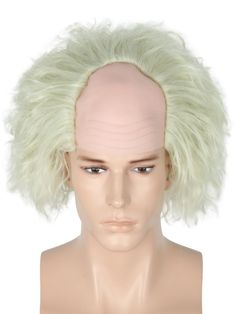 PRICES MAY VARY. Material:Grass green clown wig for Bald cap cosplay is made of high quality synthetic fibre. Soft and comfortable. Natural like real hair. Package: 1 wig, 1 net cap. The stretchable net cap fits most people's heads. Simple care can make your wig look new. Occasion: This wig is based on a popular film character. Made to the exact shape of the character so you look just like him! Great for Halloween, role-playing, fancy dress parties, costumes and concerts. Note: Due to the fact t Men's Wigs Hair, Mens Wigs Party, Short Fluffy Hair Wigs, Man Bun Wigs, Funny Wigs For Men, Funky Short Hair Wigs, Ranboo Wig, Gorgeous Men Wigs & Hair Extensions, White Hair Wigs For Men