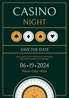 the casino night poster is shown