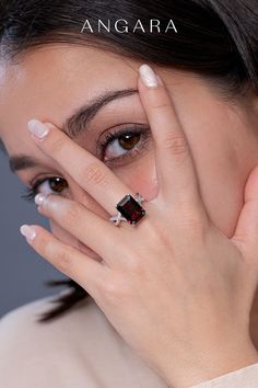 Angara Jewelry | Angara | Garnet | Garnet Jewelry | January Birthstone | Garnet Birthstone | Garnet Ring | Gemstone Ring | Birthstones | Christmas Gift Ideas | Jewelry Organizer | Winter Outfits | Christmas Gifts | Engagement Rings | Garnet Engagement Ring | Emerald Cut Engagement Ring |