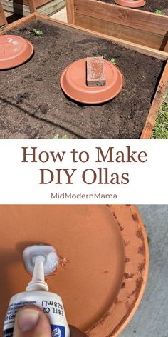 how to make diy ollass from old terracotta pots in the garden