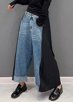 Vestiti In Jeans, Denim Ideas, Denim Crafts, Jeans Diy, Straight Pants, High Waisted Denim