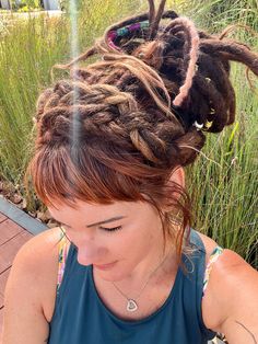 Dreads With Bangs, Braid Bangs, Lock Styles, Micro Bangs, Braided Bangs, Dreadlock Style, Dreadlock Hairstyles