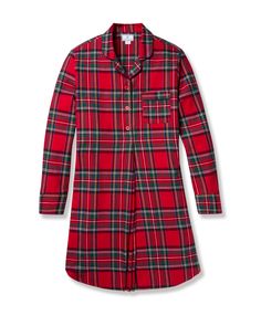 The iconic, classic Scottish plaid that has graced holiday traditions for decades, Imperial Tartan is a celebration of the vibrant hues of the season: scarlet, navy, green and snowy white. The fabric is made from 100% of the finest quality cotton. It is yarn-dyed to prevent fade and brushed for added softness making the sleepwear feel absolutely luxurious, getting cozier after each wash. You will be tucked in luxury and off to dreamland. Bonne nuit. Christmas Nightgown Womens, Flannel Nightgown Women, Flannel Nightgown Petite Plume, Bridal Slippers, Flannel Nightgown, Silk Gifts, Loungewear Dresses, Pink Holiday, Scottish Plaid