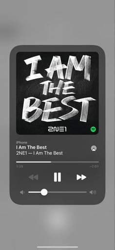 an audio player with the words i am the best on it