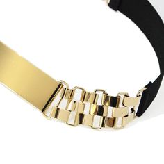 This hot designer belt for women is a must have for those who are in touch with the fashion trends. The metallic gold belt with a floral pattern and a free size has a casual fashion style and a solid pattern. It's a classy elastic ceinture femme that is available in gold, silver, black and nude.

Specifications
Brand Name: GeraldBlack
Belts Material: Fabric
Belts Material: Metal
Belts Material: Knitted
Gender: Women
Department Name: Adult
Model Number: bg-1368
Pattern Type: Solid
Item Type: Belt Formal Gold Chain Belt With Removable Feature, Gold Chain Belt With Removable Feature For Formal Occasions, Adjustable Metal Party Belt, Chic Gold Choker, Elegant Gold Chain Belt For Evening, Elegant Formal Chain Belt, Trendy Gold Belts For Spring, Elegant Gold-tone Chain Belt For Evening, Trendy Adjustable Formal Belt